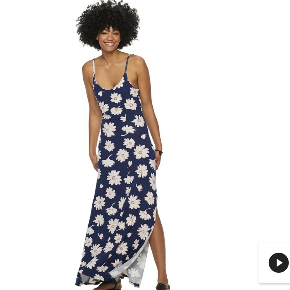 Side slit maxi dress